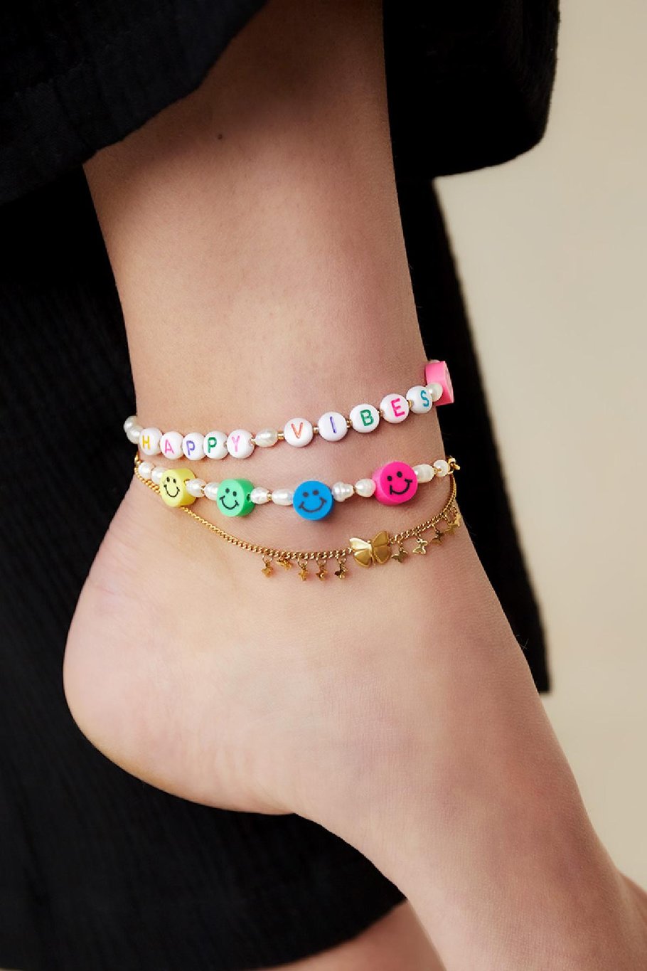 stainless steel anklet smilies  Picture2